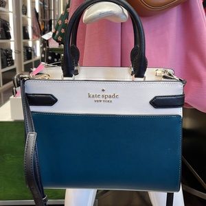 Kate Spade Staci Medium Satchel Peacock Sapphire Multi